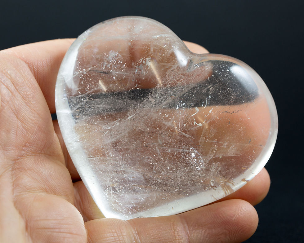 Coeur de cristal de roche - 8cm