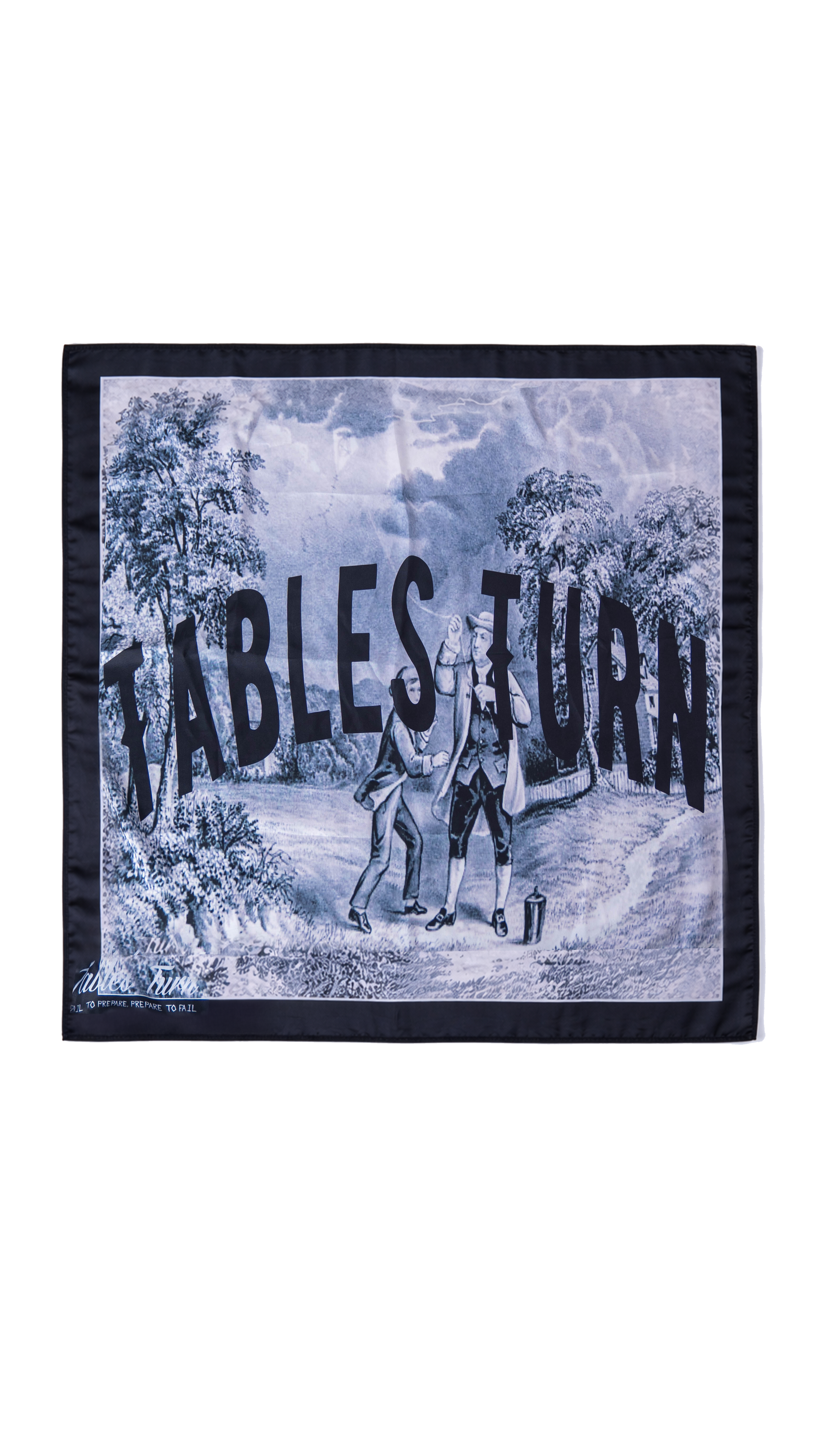 Tablesturn - Silk Scarf Twill Discovery (B&W)