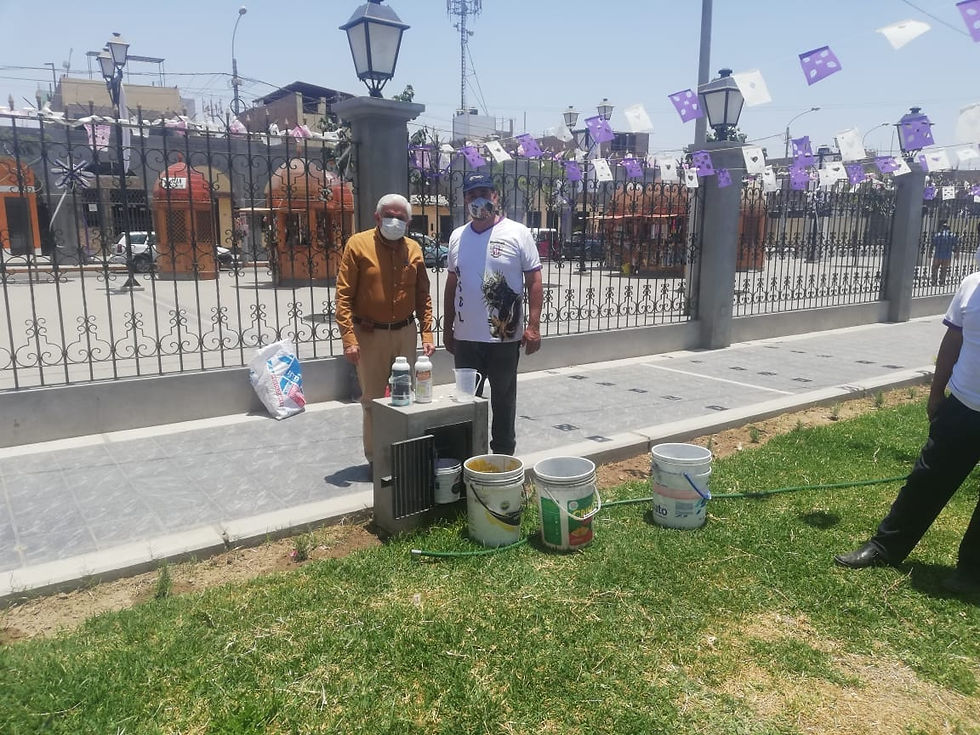 APOYO EN EL MANTENIMIENTO DE LOS JARDINES DEL SANTUARIO DEL SEÑOR CRUCIFICADO DE LUREN.