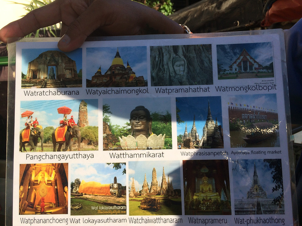 panfleto templos AYUTTHAYA