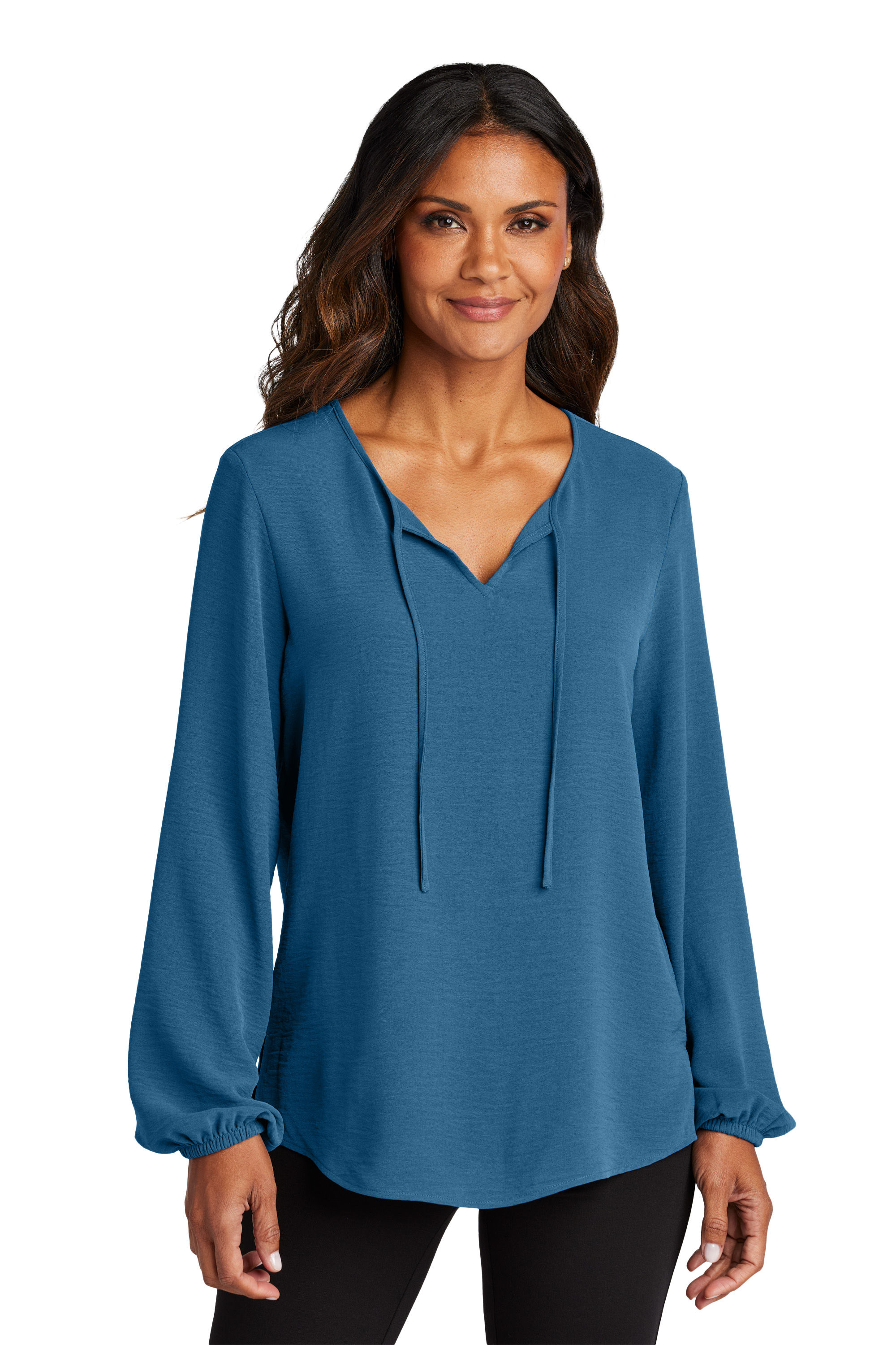 LW714 Port Authority® Women's Textured Crepe Blouse