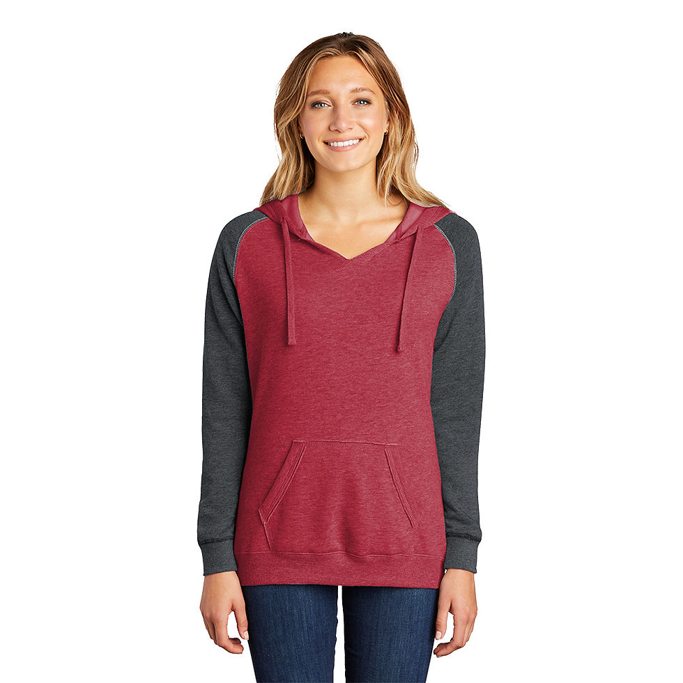 Miniatura: DT296 District ® Women’s Lightweight Fleece Raglan Hoodie
