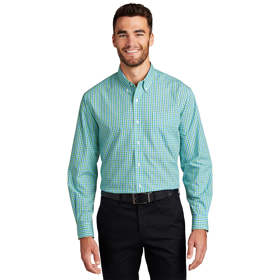 Miniatura: S654 Port Authority® Long Sleeve Gingham Easy Care Shirt