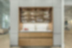 Kosher kitchen bar area with under cabinet and in-cabinet LED lighting