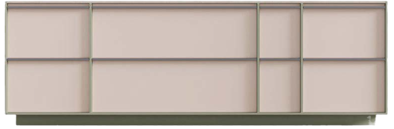 Front: IDEA 173 crimson | Side panels: CLASSIC-FF 284 carbon grey | Handle: 663.284 carbon grey