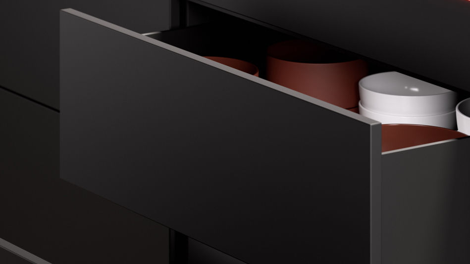 A Symphony in Black & Wood: Mastering Contemporary Black Kitchen Cabinets by Leicht – contemporary kitchen concept.