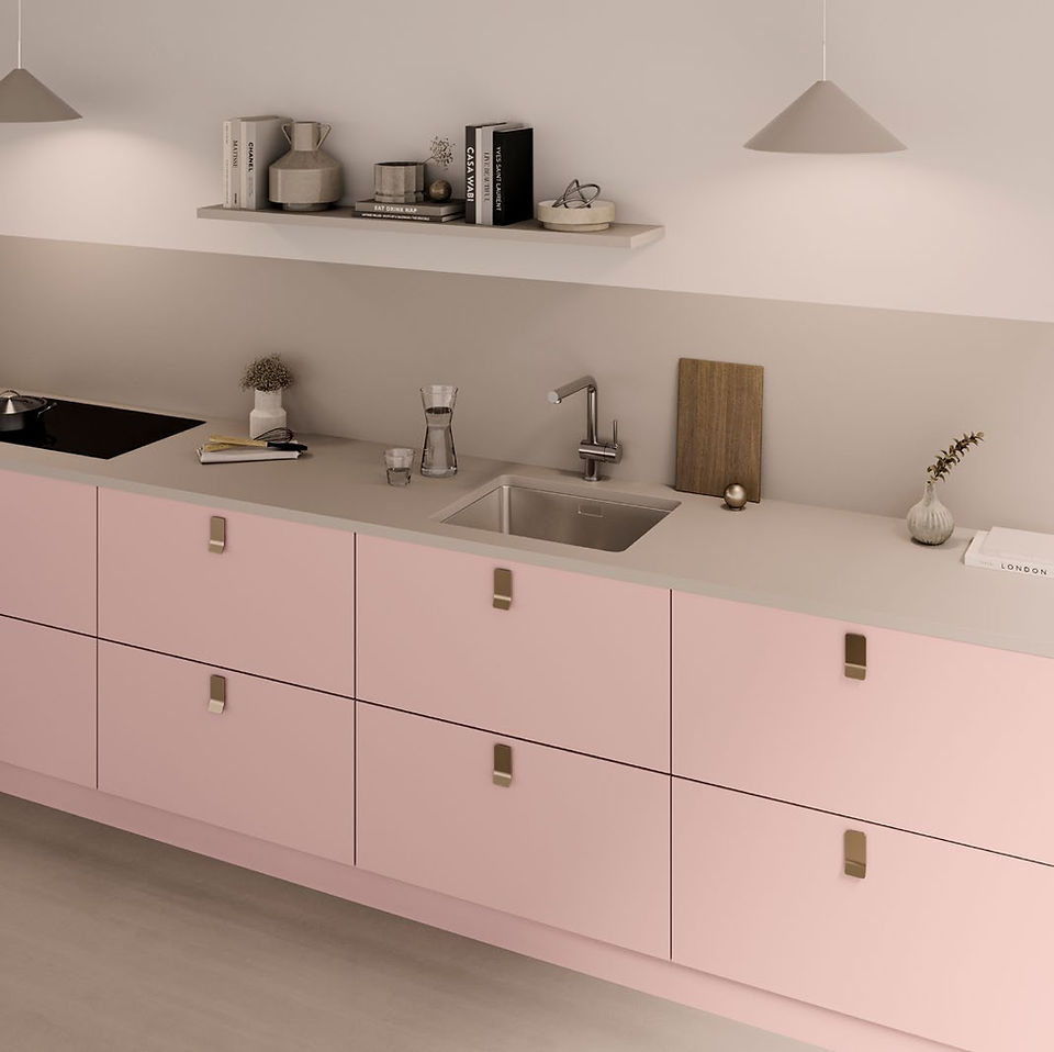 LEICHT Hygge colour RAL 010 80 10 Mud Pink kitchen cabinets