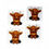 Thumbnail: Huckle the Highland Cow Coasters - Set of 4