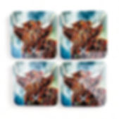 Leo the Highland Cow - Set of 4 Coasters