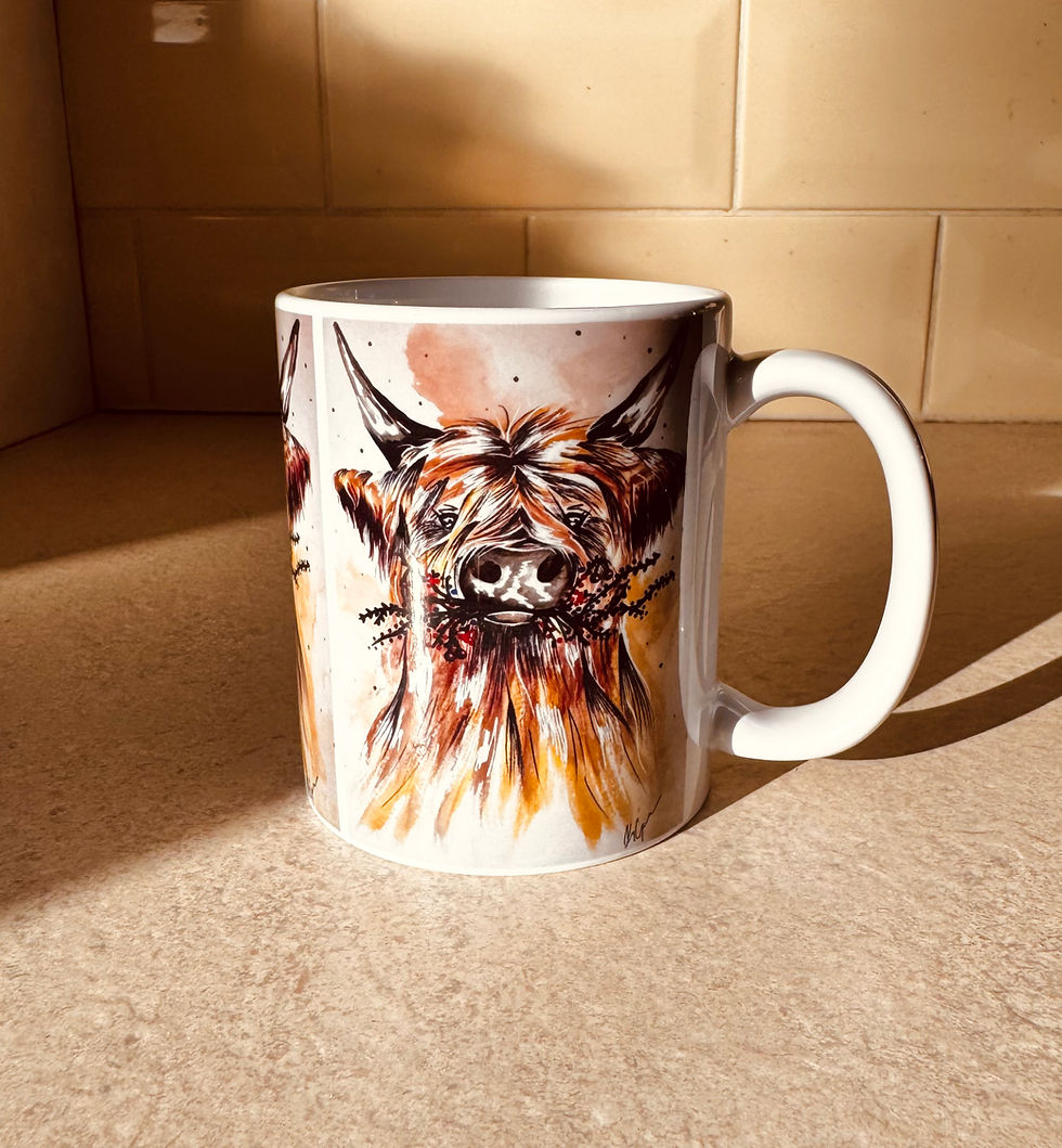 Thumbnail: Berry Highland Cow - 11oz Mug