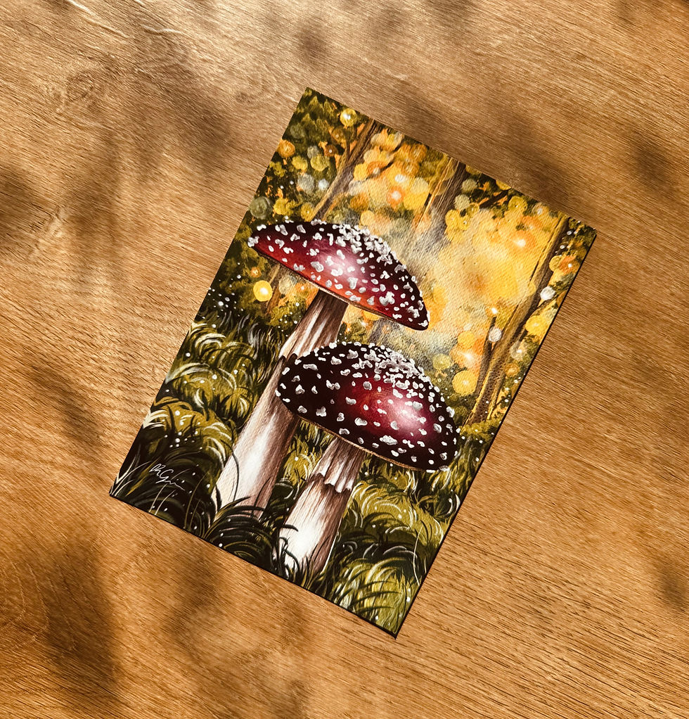 Thumbnail: Toadstools of the Shimmering Woods - Postcard