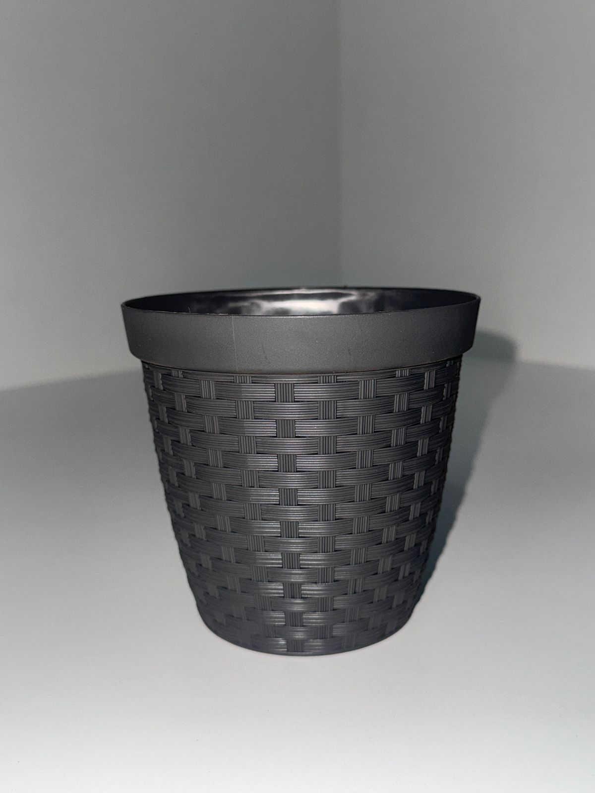 Cachepô plástico rattan