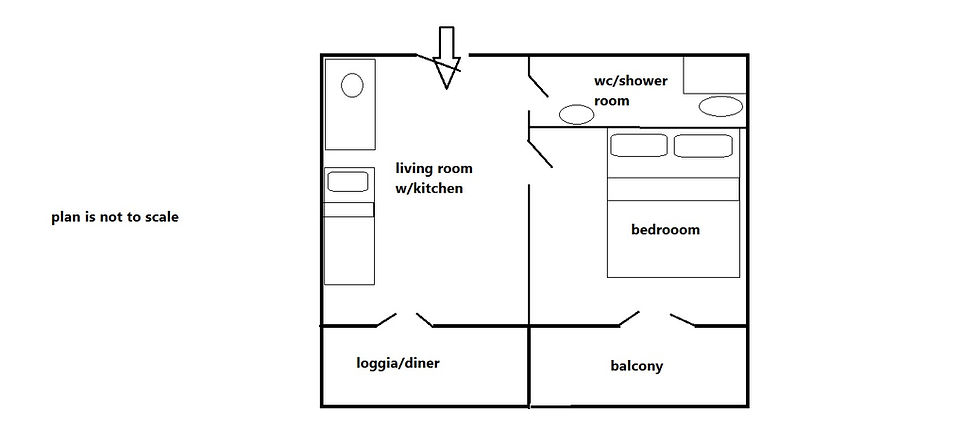 Thumbnail: FINANCE 1 and 1/2 bed apartment near beach