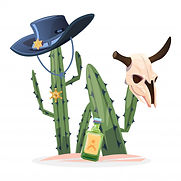 ilustracion-salvaje-oeste-cactus-toro-cr