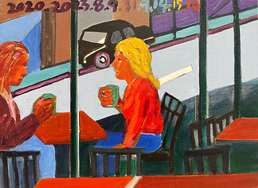 Midtown Cafe,24x33.5cm,Acrylic on canvas, 2020,2023.jpeg