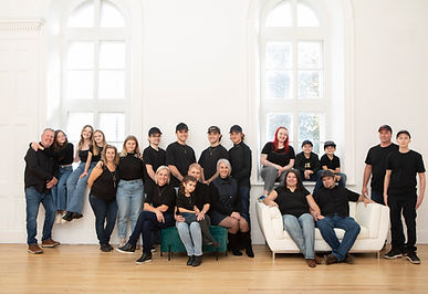 Portrait de groupe familial professionnel