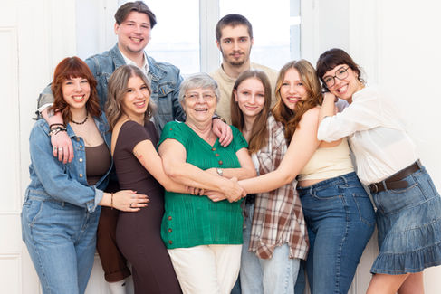 Portrait de groupe familial professionnel