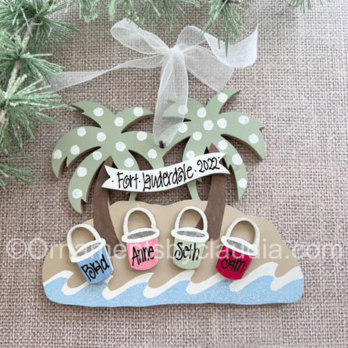 Beach Life Island Ornaments by Claudia