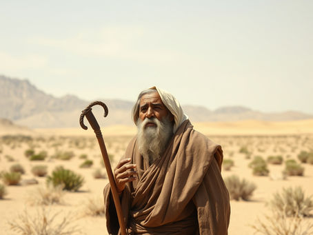 An old prophet in a desert