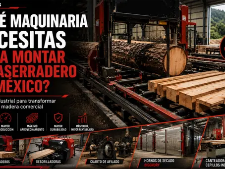 ¿Qué maquinaria necesitas para montar un aserradero en México?