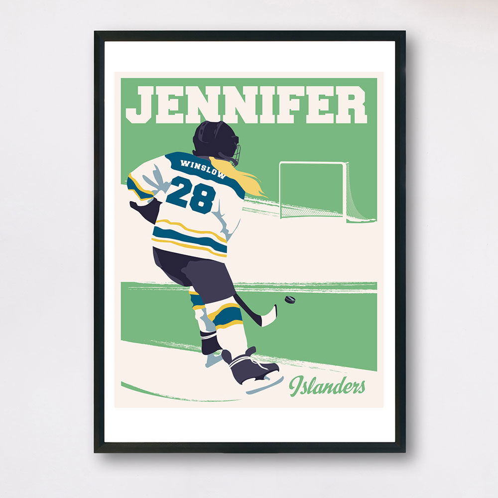Personalized Right-Hand Hockey Player w/hair