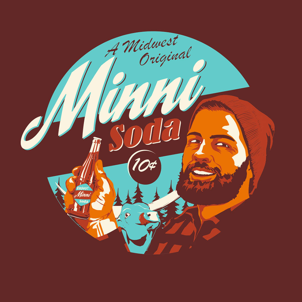 Minni Soda T-Shirt Maroon