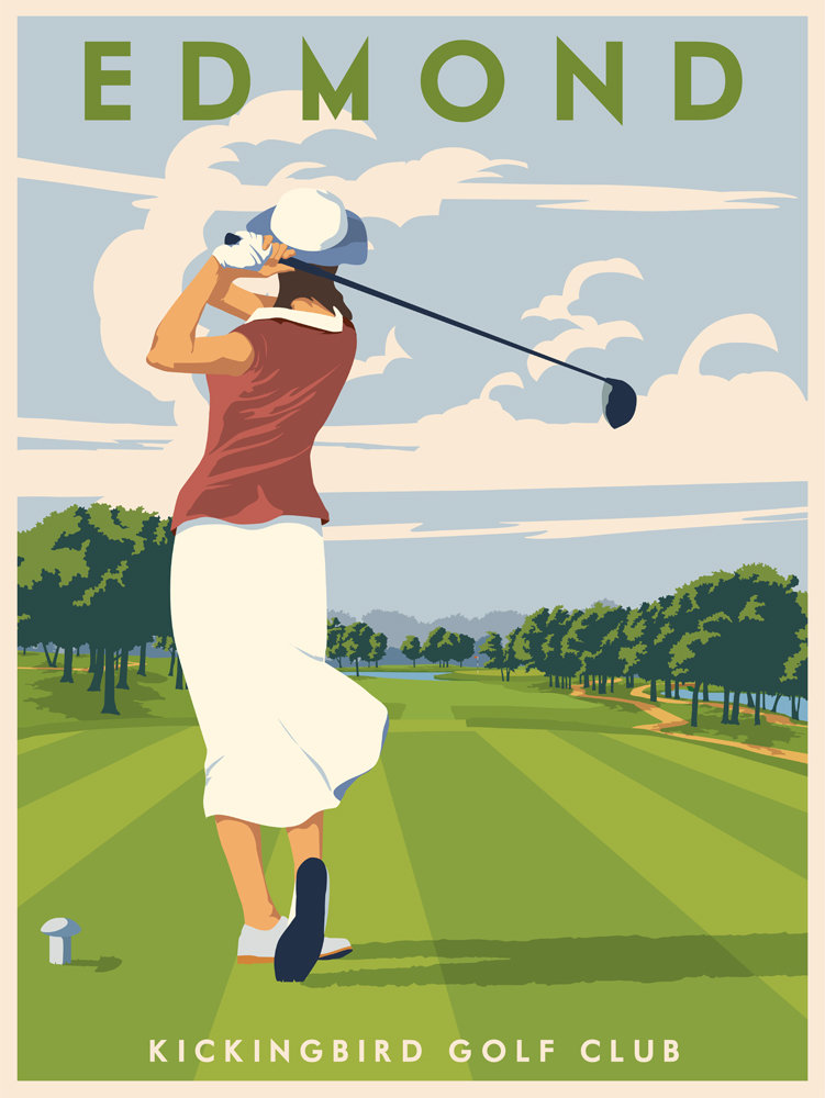 Edmond Kickingbird Golf 2 | stevethomasart