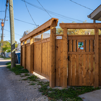 wood gate and fence by A+ Fences in Winnipeg