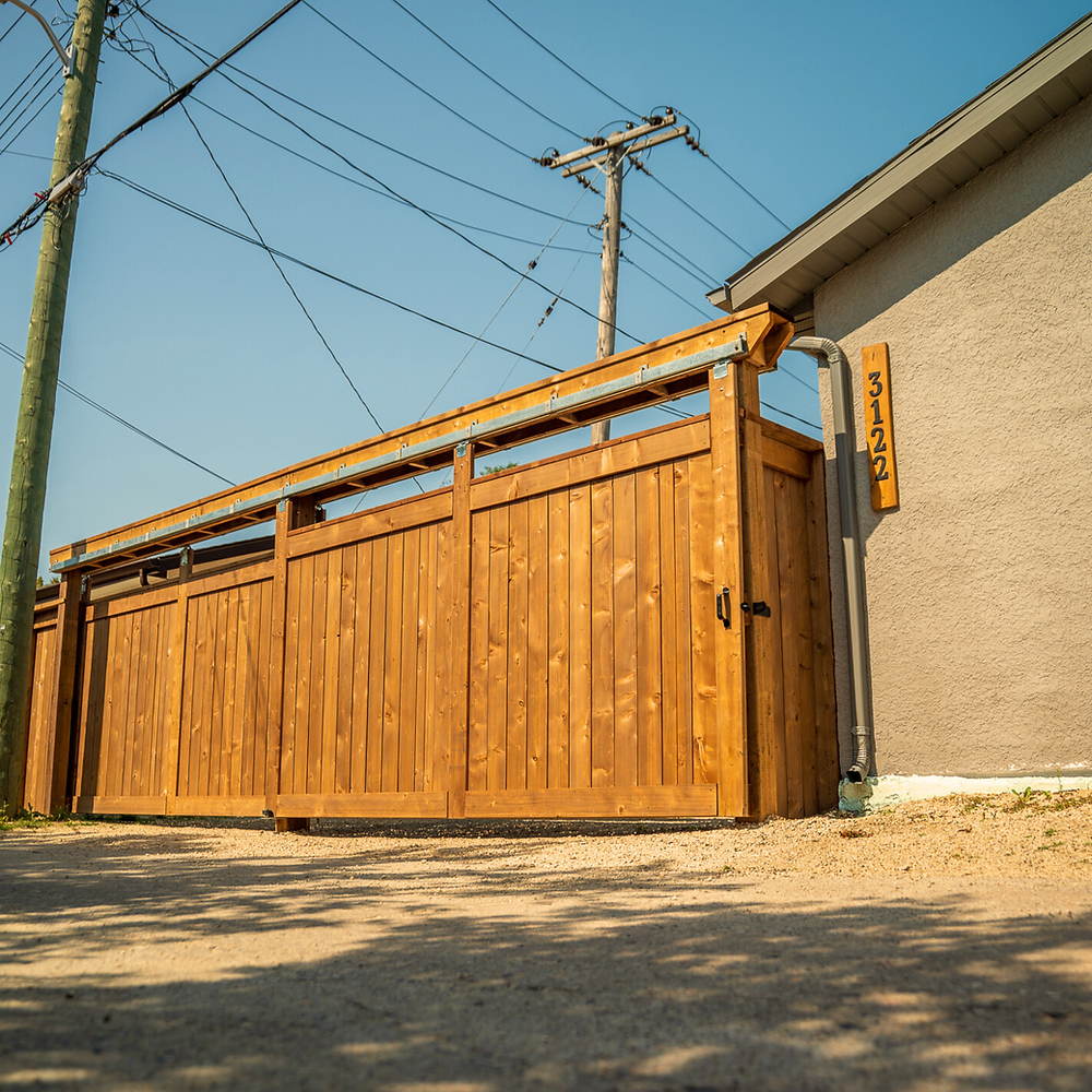 Back Gating Sliding Gate Installation in Winnipeg Back Lanes