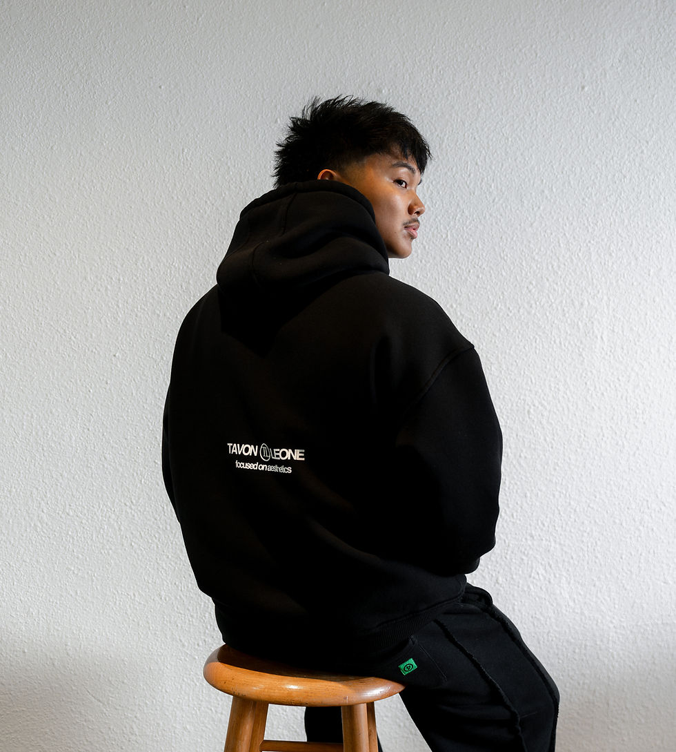 Küçük resim: Siyah Temel "FoA" Kapüşonlu Sweatshirt