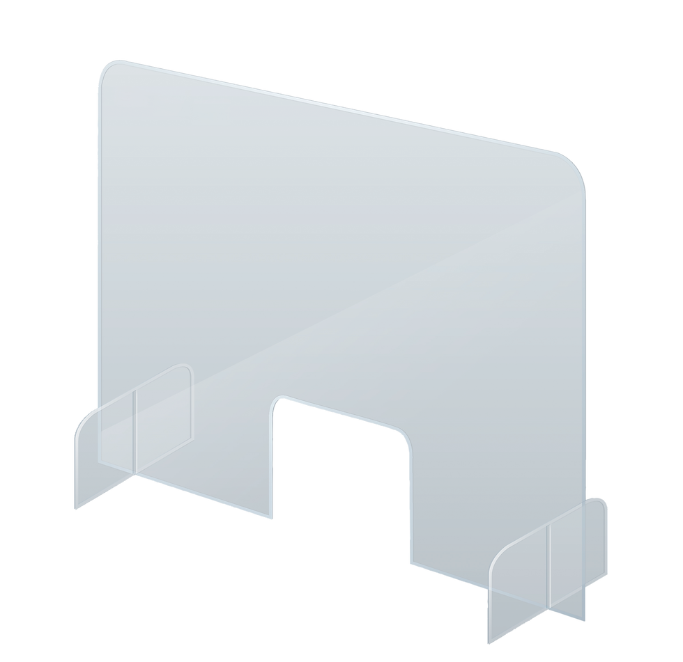 Counter & Desk Protection Screen, Acrylic Glass, 85 x 70 cm