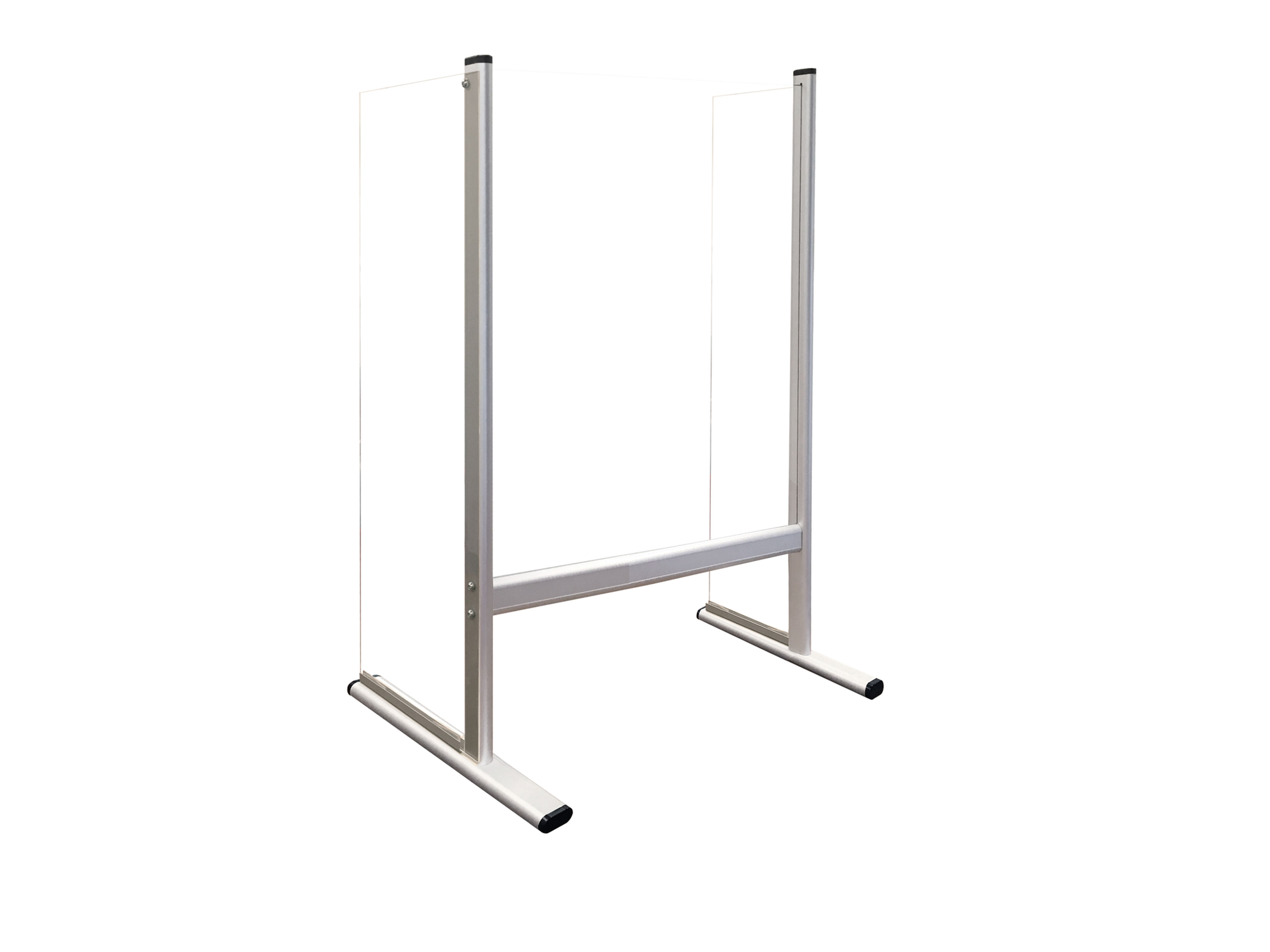 Counter and Desk Protection Screen with side panels, acrylic glass, 40 x 65 cm