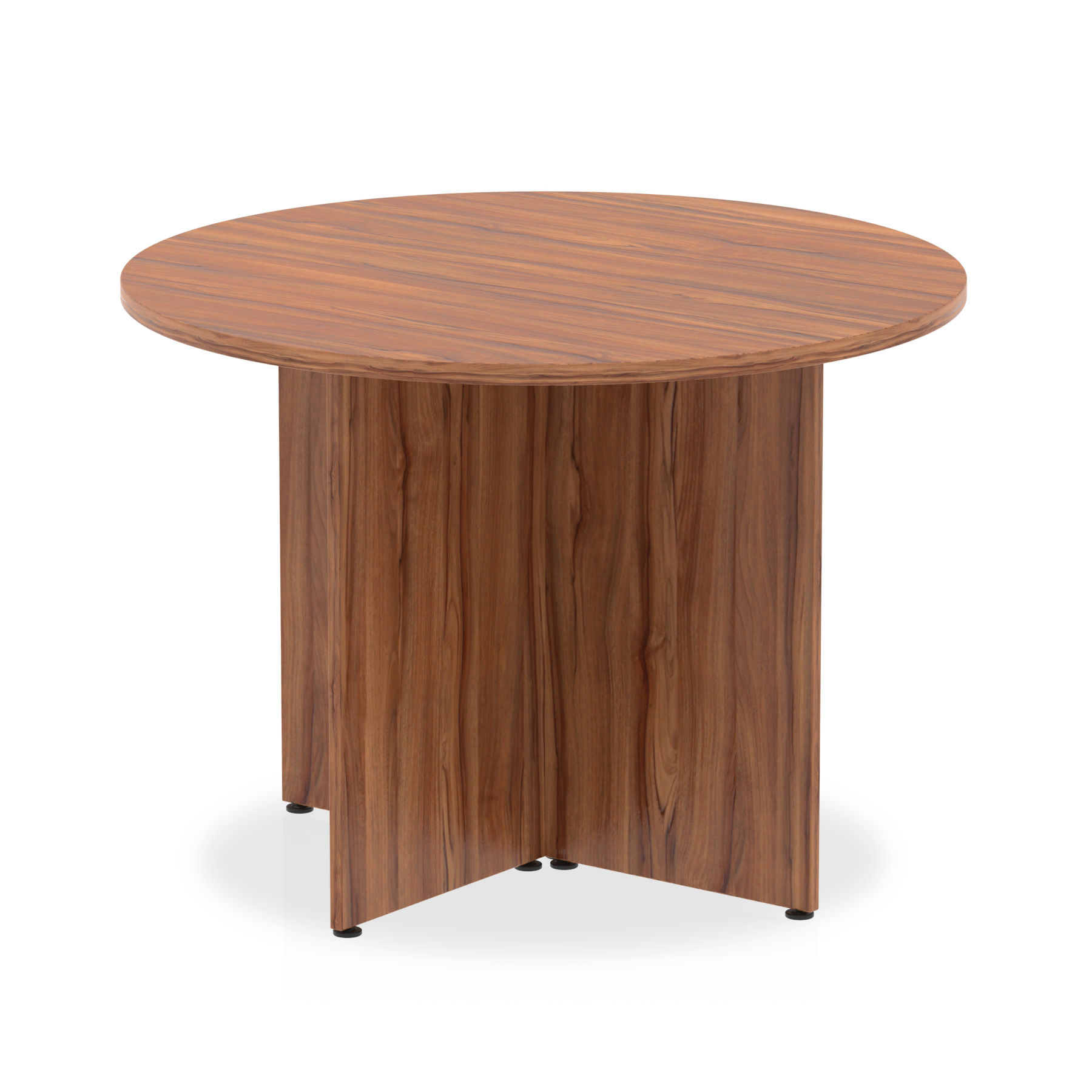 Impulse Round Meeting Table 1000 Walnut
