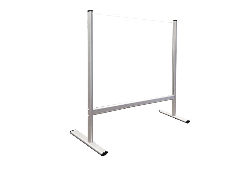 Counter and Desk Protection Screen, tempered glass, 80 x 65 cm