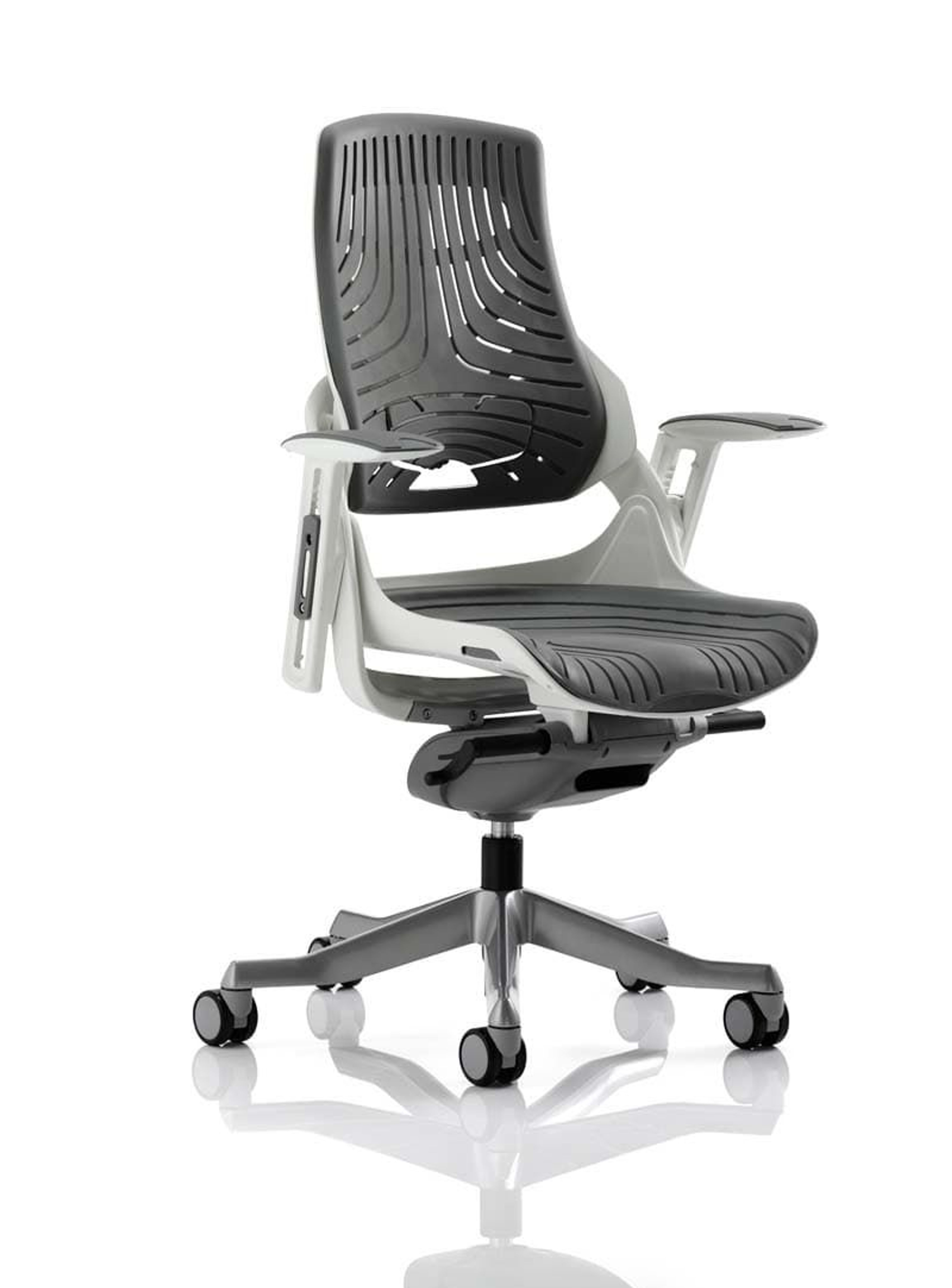 Zure Executive Chair Elastomer Gel Grey With Arms