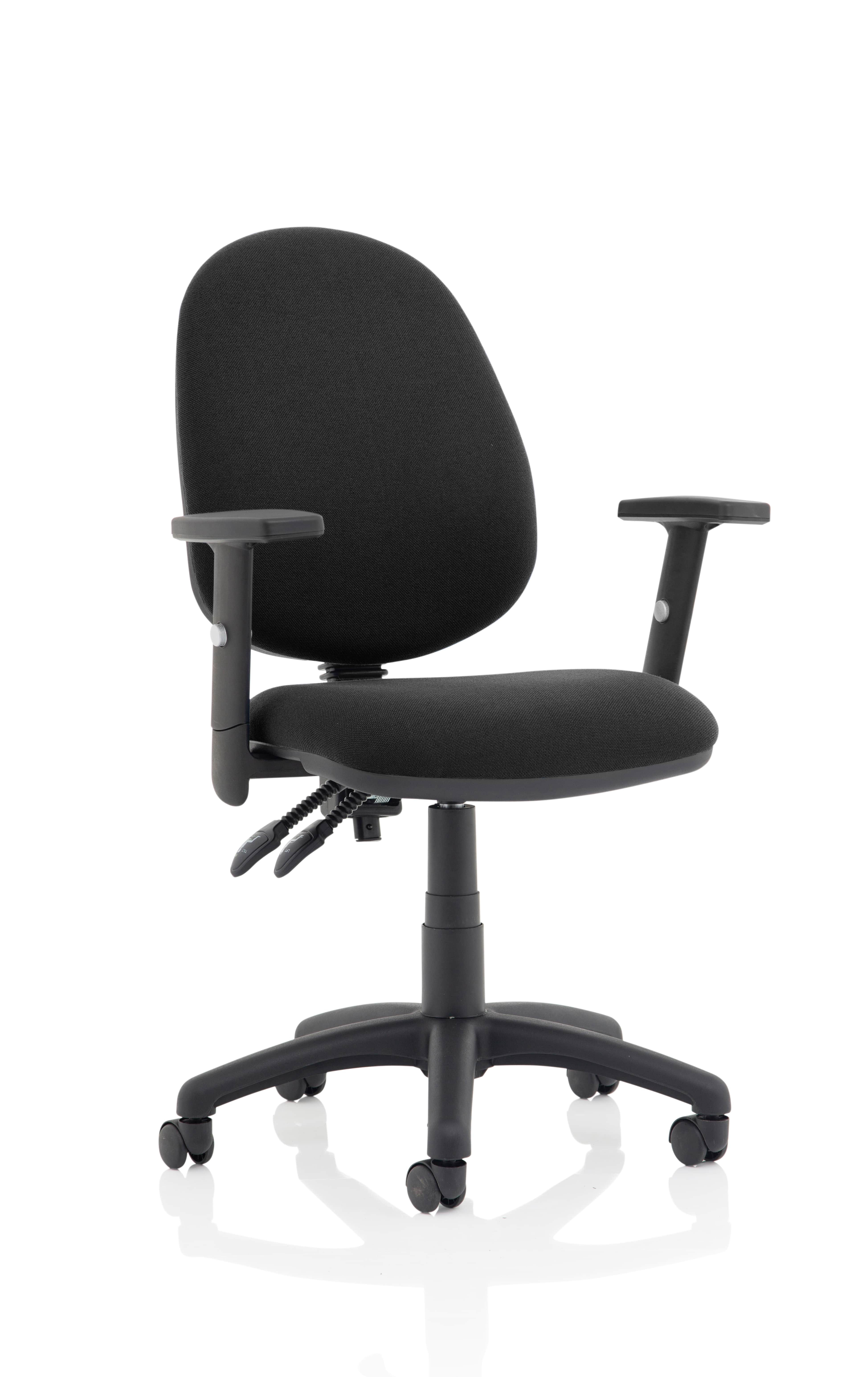 Eclipse Plus II Lever Task Operator Chair Black With Height Adjustable Arms