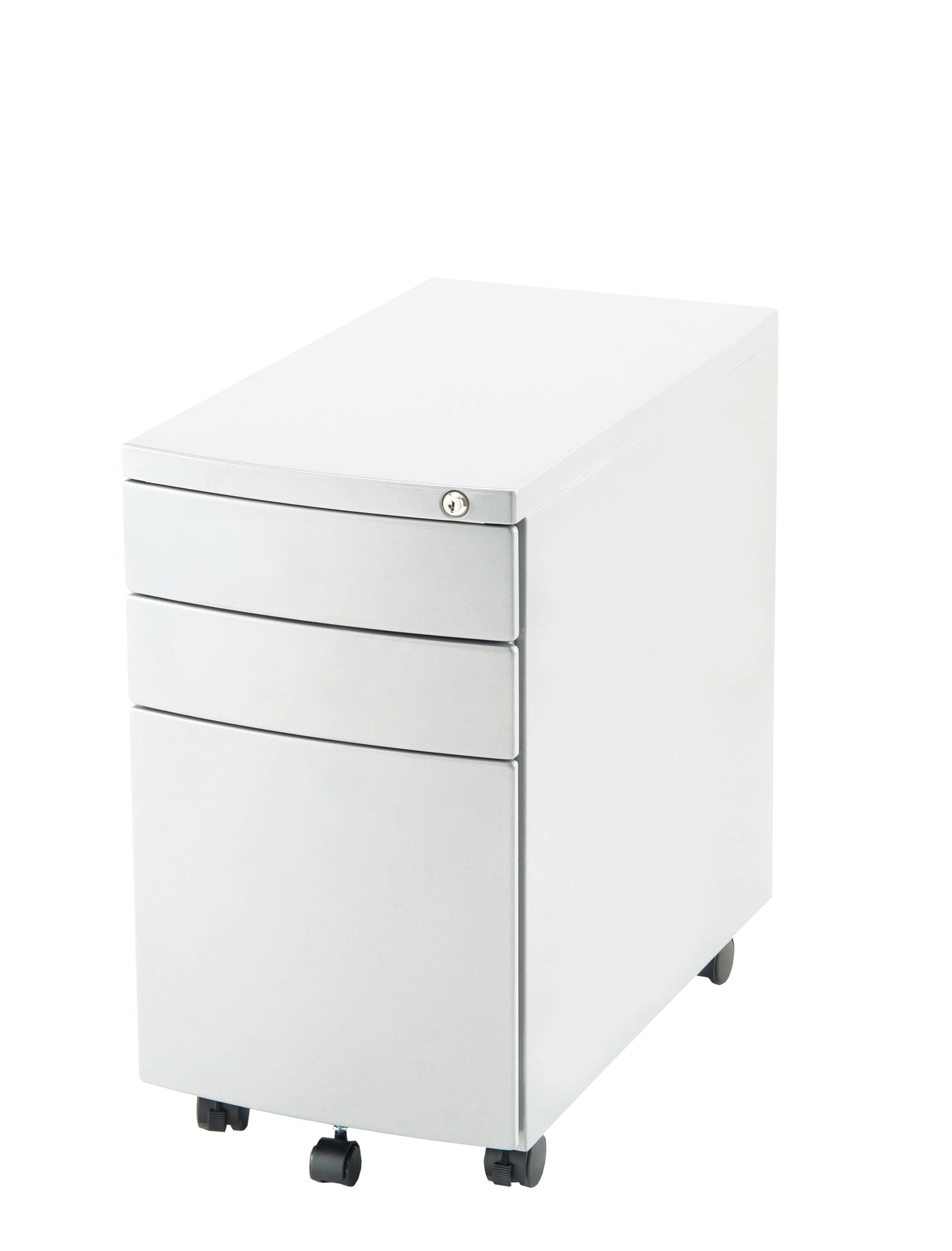 SLIM MOBILE PEDESTAL White