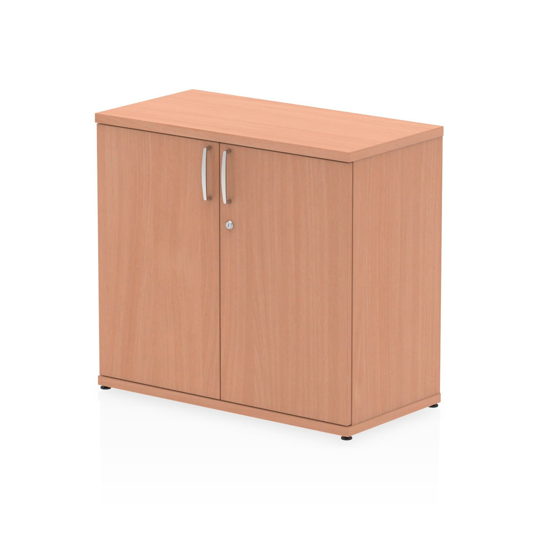 Impulse 600mm deep Desk High Cupboard Beech