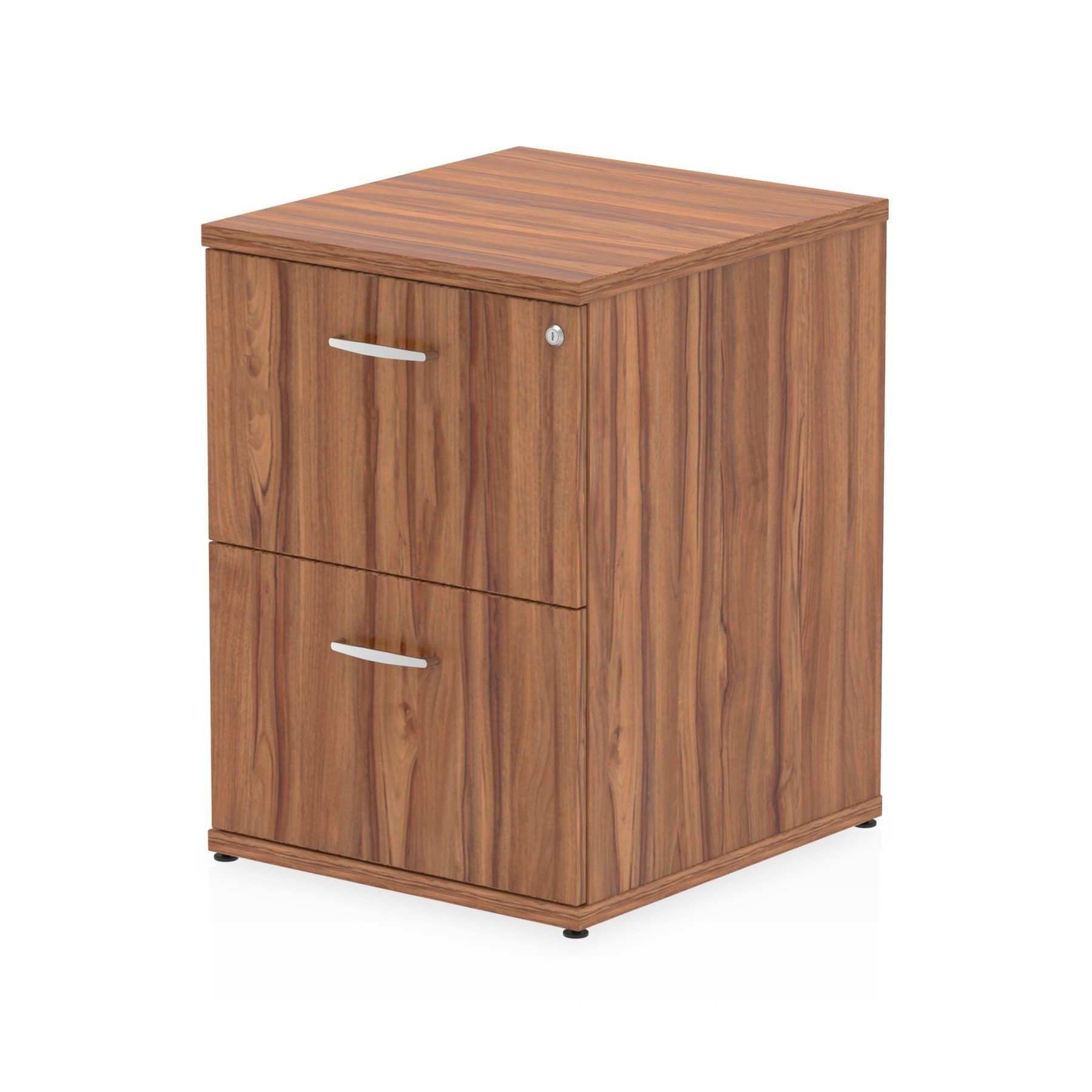 Impulse Filing Cabinet 2 Drawer Walnut