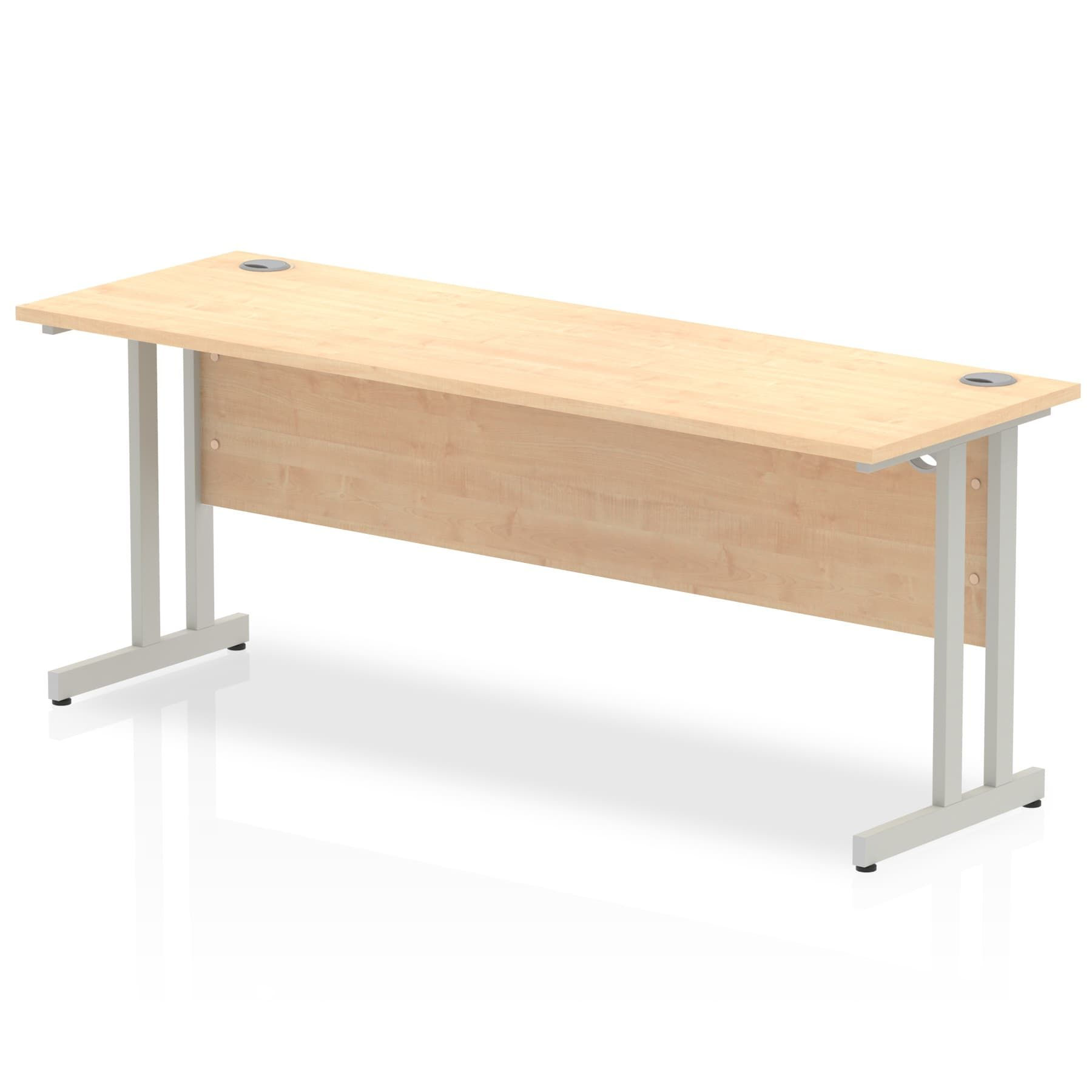 Impulse 1800/600 Rectangle Silver Cantilever Leg Desk Maple