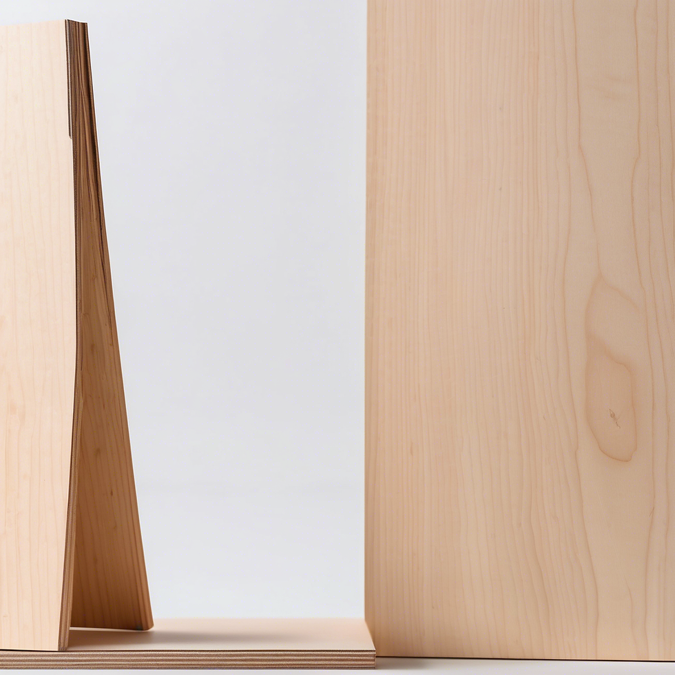 A close up phot of a sheet of plywood that is a non-standard size. Most sheets of plywood measure 2440 x 1220mm. We also supply larger size sheets