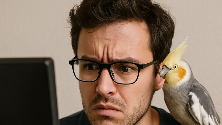 Musings on Models man with bird
