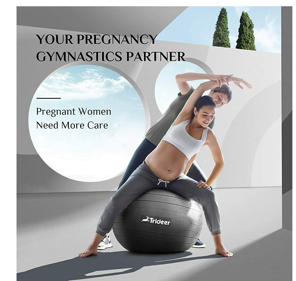 Thumbnail: Trideer Exercise Ball (45-85cm) Extra Thick Yoga Ball Chair, Heavy Duty Stabilit