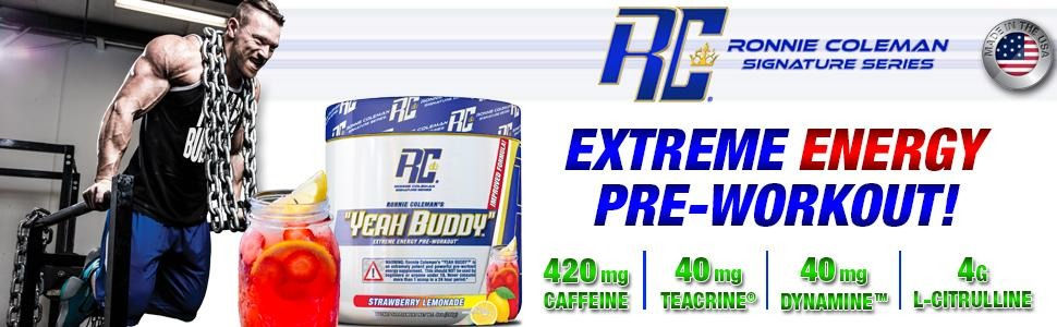Thumbnail: Ronnie Coleman Signature Series Yeah Buddy 30 Serve Pre-Workout Supplement, Sour