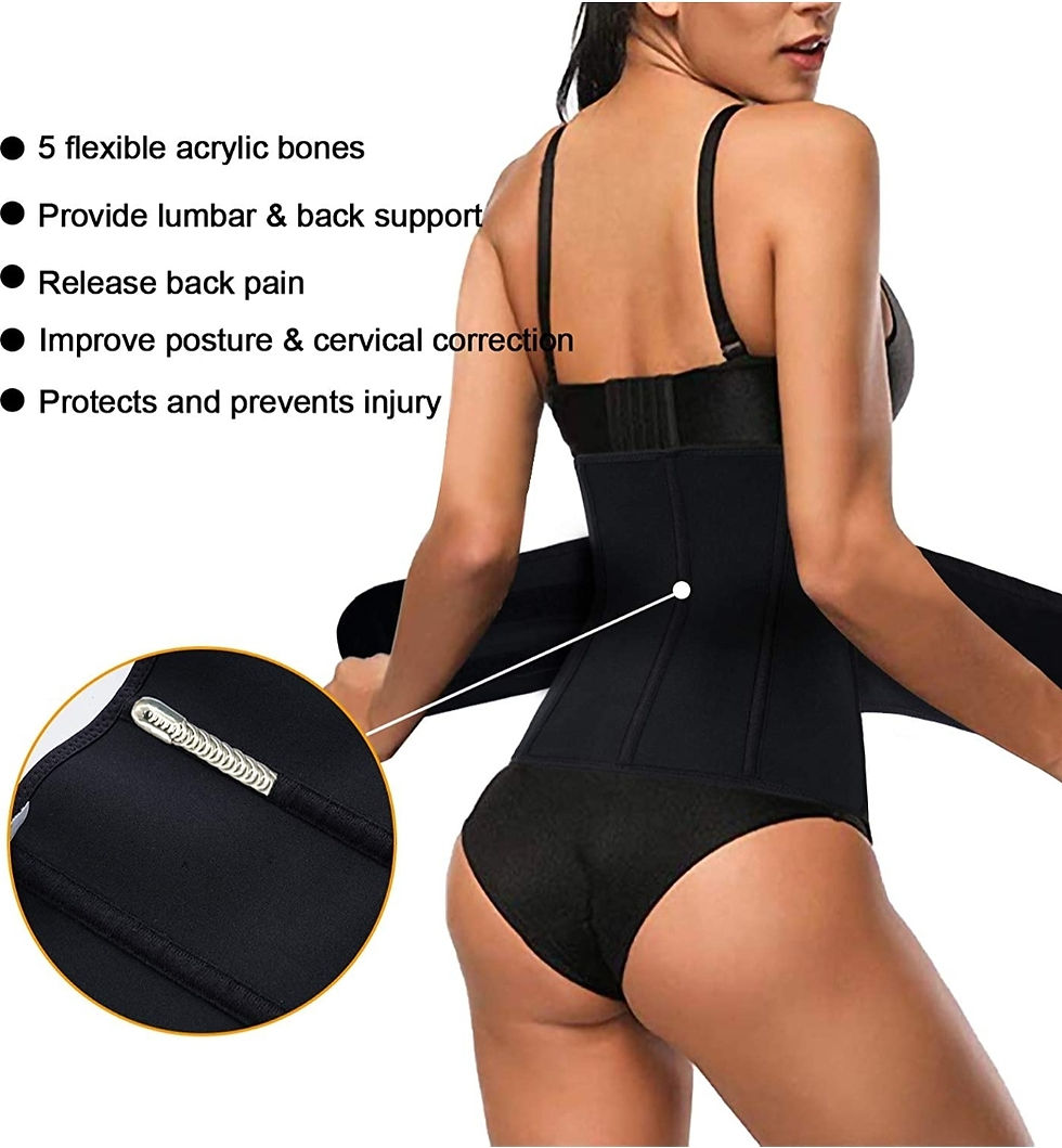 Thumbnail: TrainingGirl Women Waist Trainer Cincher Belt Tummy Control Sweat Girdle Workout