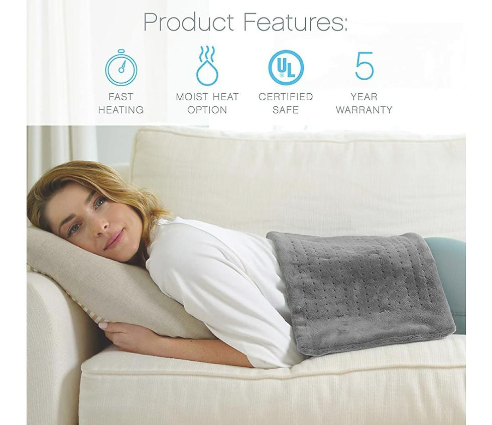 Thumbnail: Pure Enrichment PureRelief XL (12"x24") Electric Heating Pad for Back Pain and C