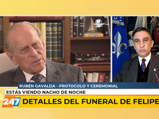 El Prof. Rubén Gavaldá en Canal 24/7 adelantó los detalles del funeral del príncipe de Edimburgo