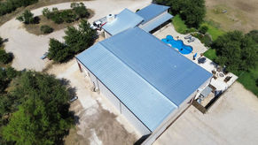 This Uvalde roof was fabricated and installed using 24-gauge Galvalume steel from Sheffield Metals, with 2-inch standing seams for added strength and weather protection