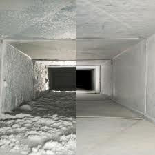 Eye-level view of clean air duct interior with no dust or debris