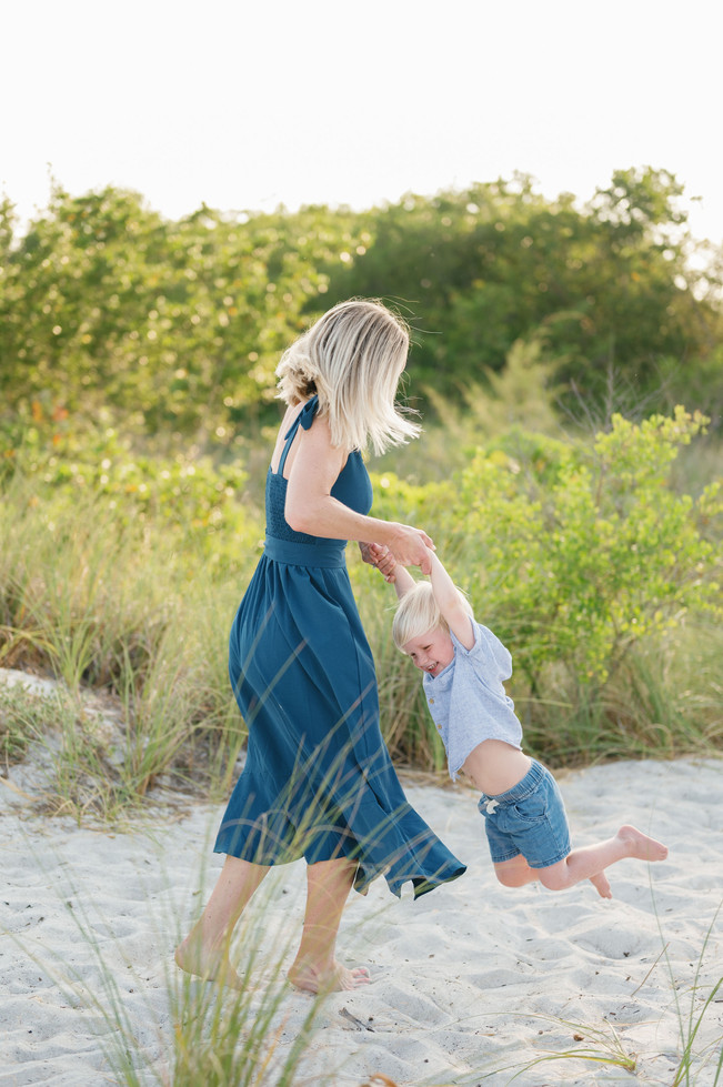 Mother and Son Sarasota Beach Photo